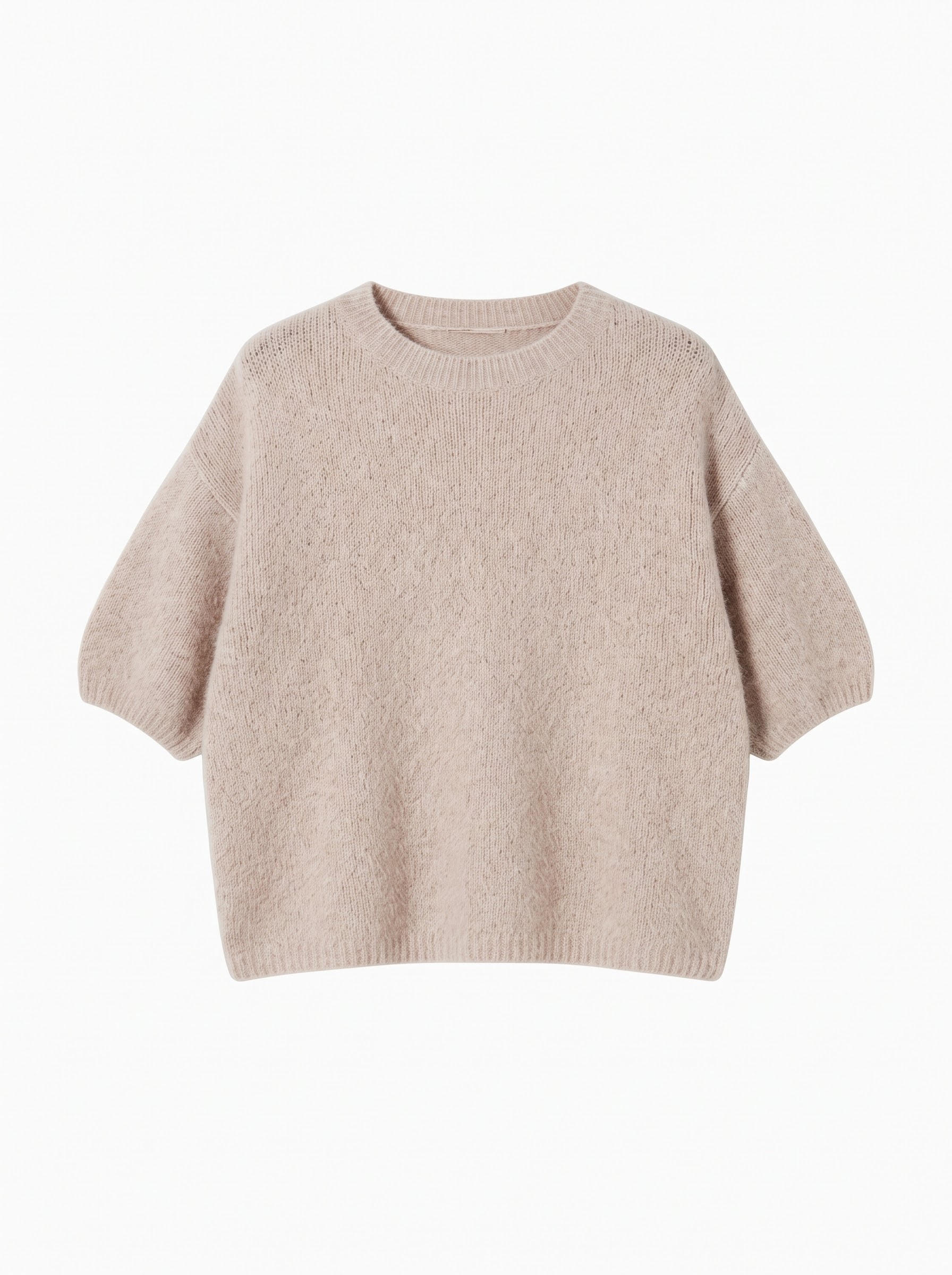 Pull ras du cou manches courtes