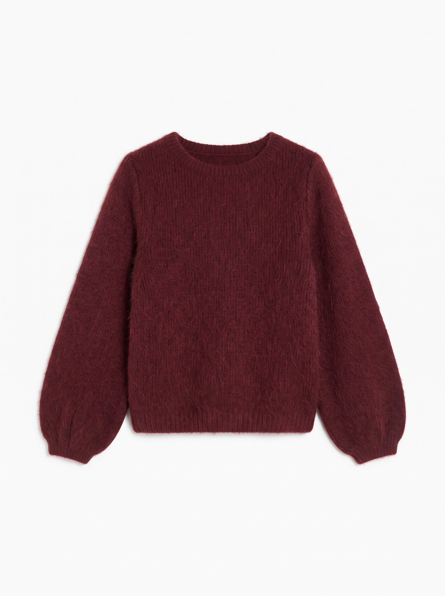 Pull ras du cou bordeaux